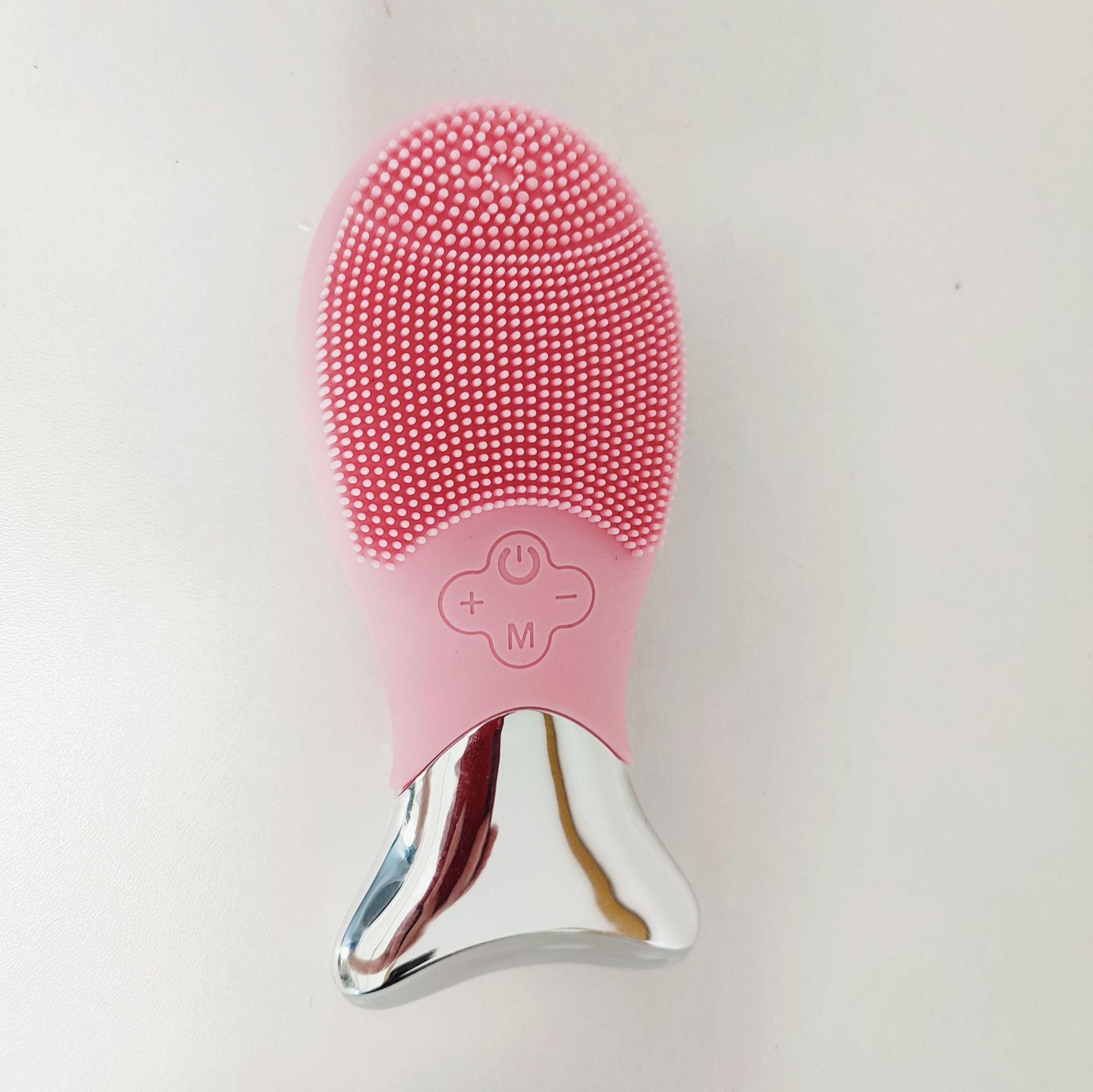 (Pink) Facial Cleansing Brush Silicone Facial Cleanser Home Multi-functional Beauty Instrument Pore Dirt Erasing
