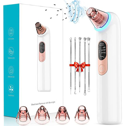 Blackhead Remover Pore Vacuum Removal Extractor Pore Cleaner Tool Kit with Blue Light