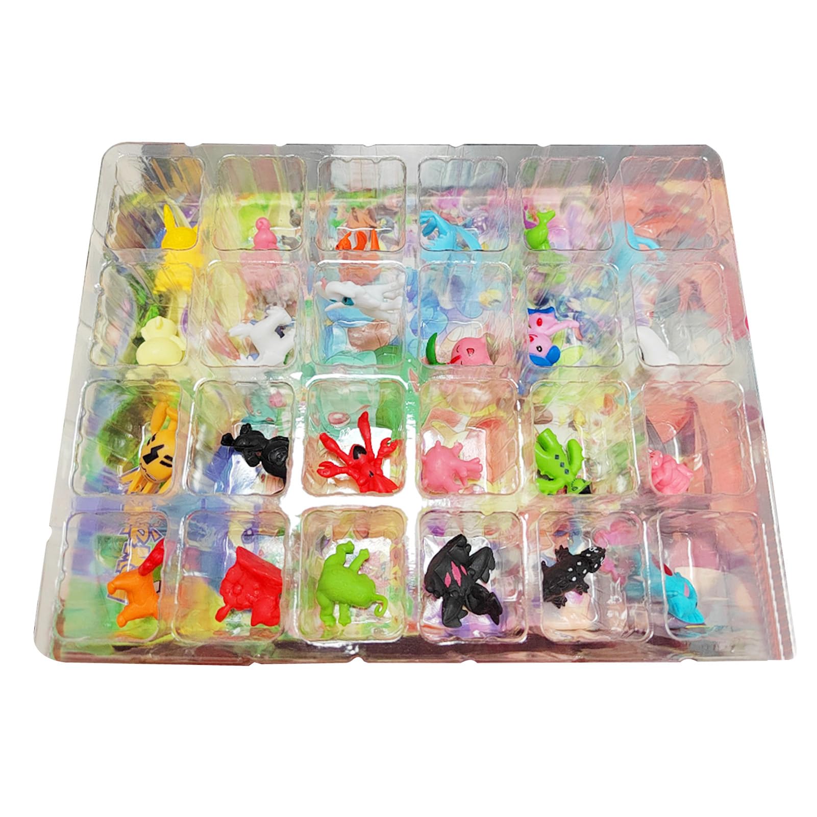 Christmas Countdown Advent Calendar with 24PCS Pokemon Cartoon Animal Character Figures Cute Toy Blind Box Doll Ornaments Play Set for Kids Boys Girls