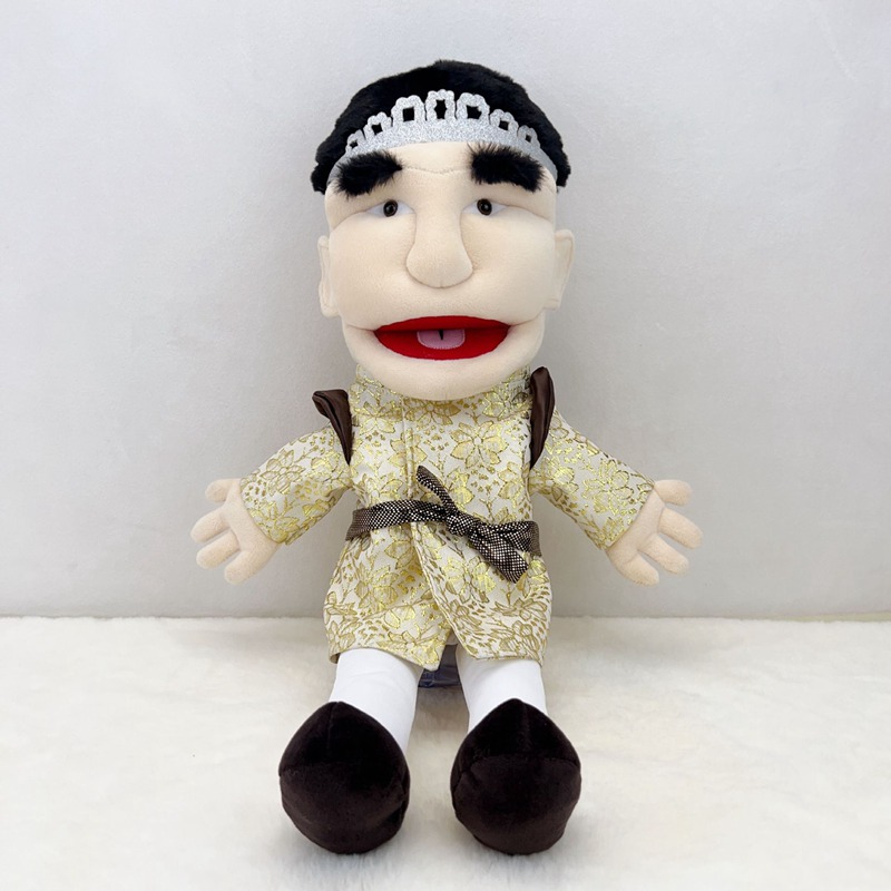 (Jeffy) Jeffy Puppet Soft Plush Toy and His Sister Feebee Puppet Plush Toy Doll, Mischievous Funny Puppets Toy Hand Puppet with Working Mouth for Play House Birthday Christmas Halloween Party Gift for Kid