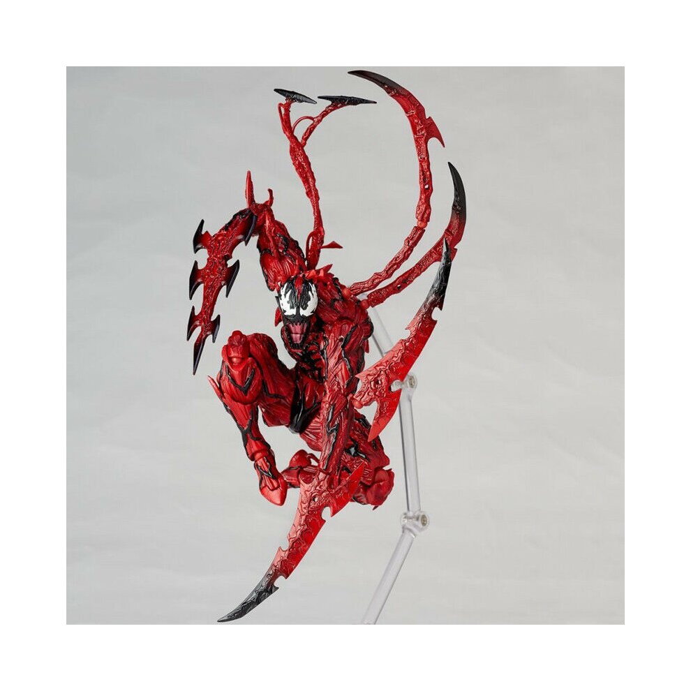 Venom Action Figure Carnage Venom Anime Action PVC Figure Spiderman Yamaguchi Marvel Model Movable Collectible Character Doll Toy Ornaments 7 Inch Red