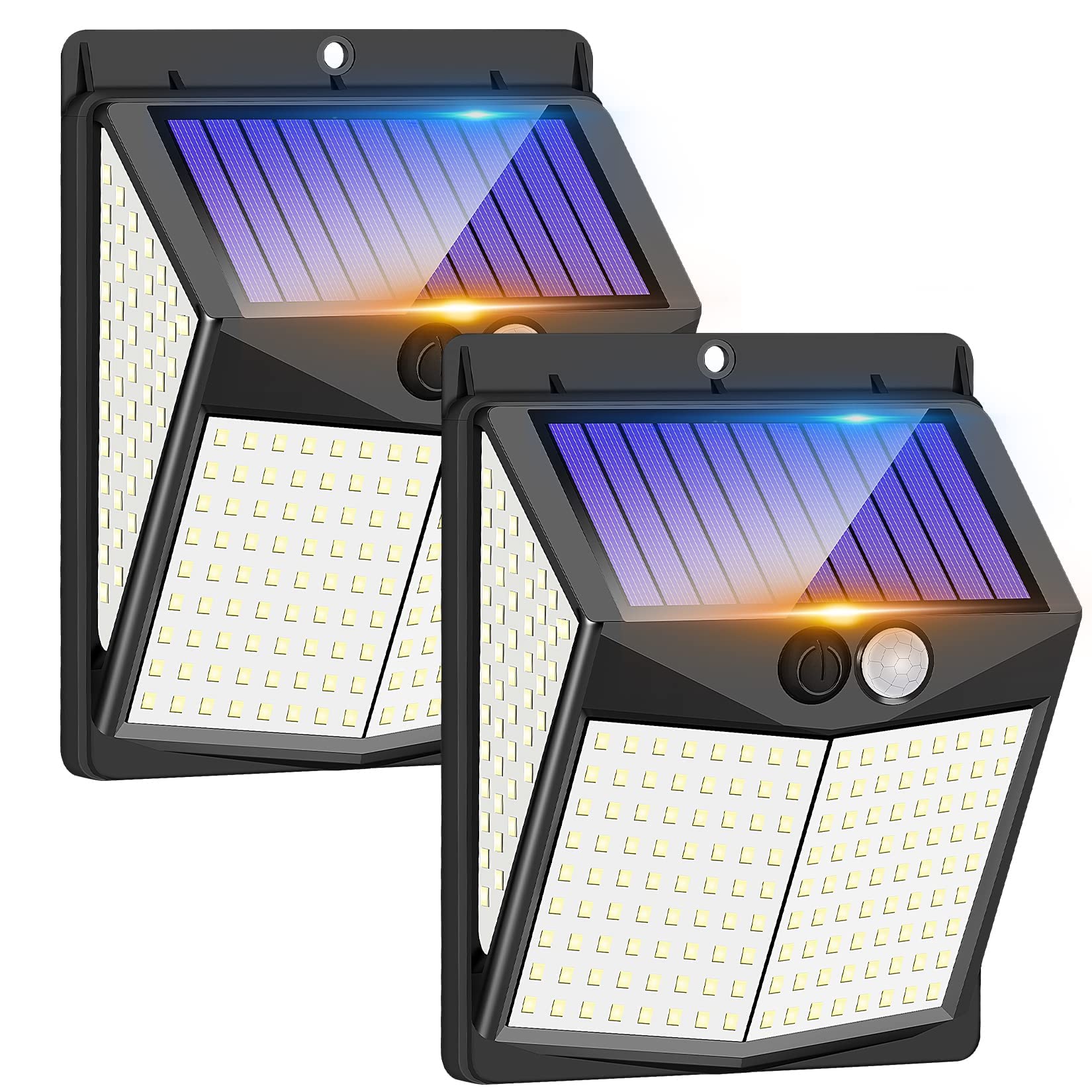 238 LED Solar Security Lights and 3 Modes Motion Sensor 270° Wide Angle Solar Powered Lights Waterproof Solar Wall Light for Front Door Yard Garage 2PCS