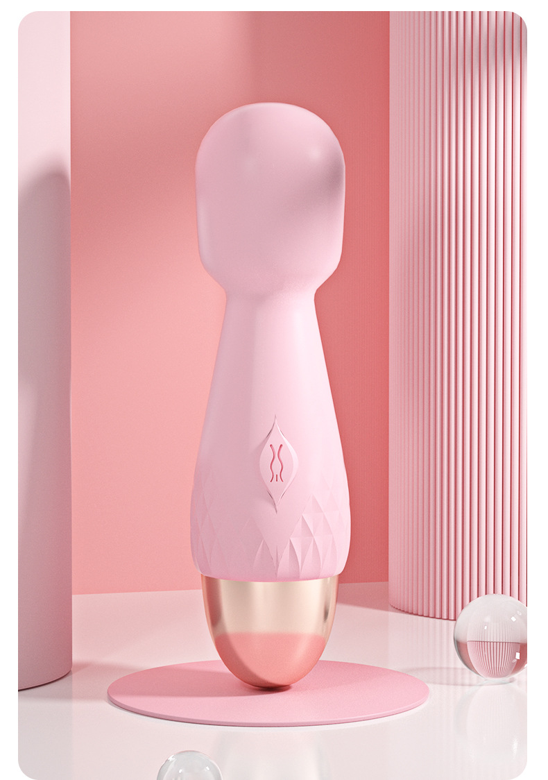 (Pink) Mini Vibrator for Woman Masturbator Sex Toys Silicone Rechargeable Handheld AV Women Vibrator Wireless Wand Massager Vibrator  Adult Toys 10 Frequency