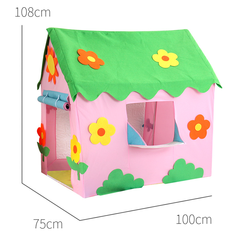 Children Indoor Play Tent Cartoon Flower Game House