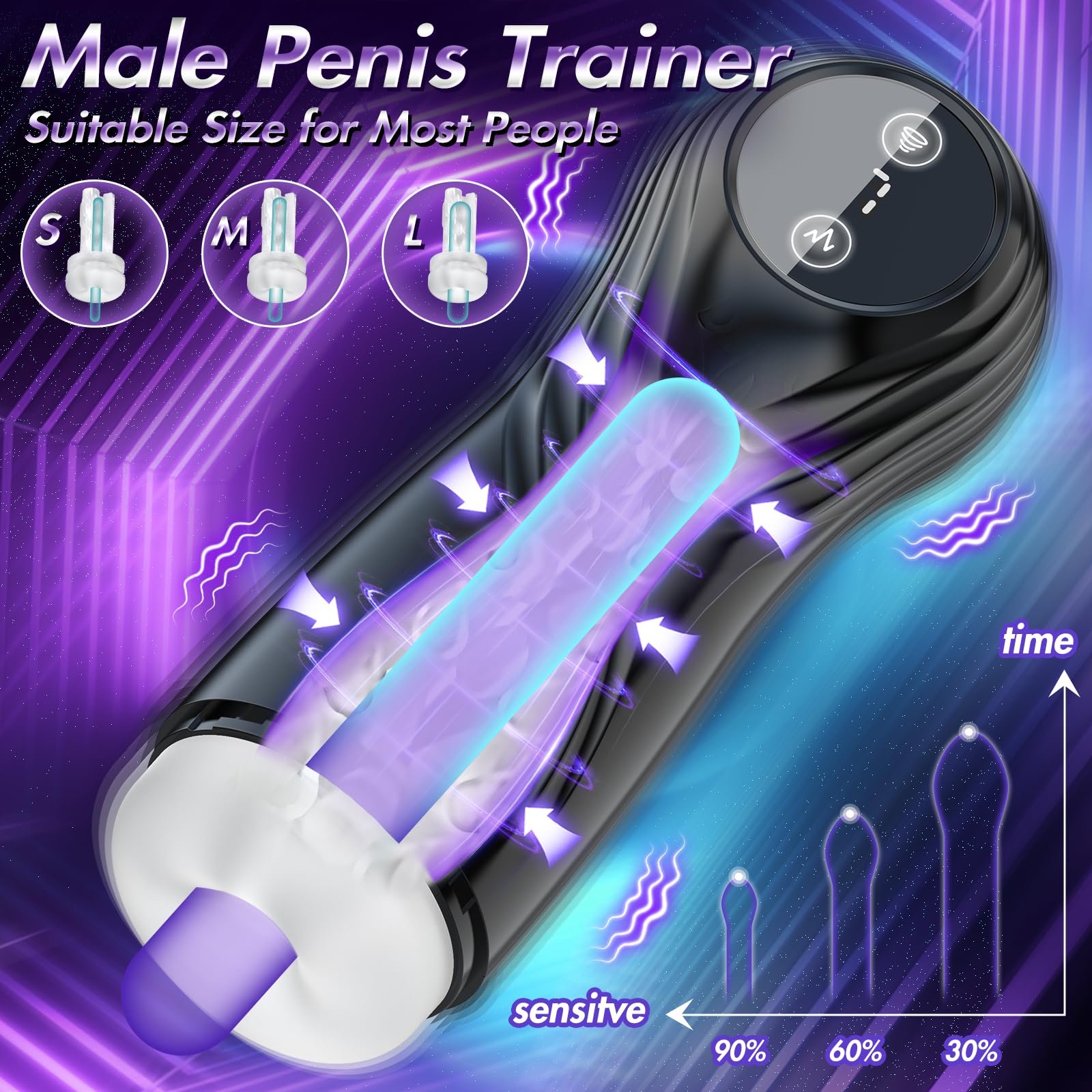 Male Masturbator Sex Toys for Men Automatic Male Masturbator Cup Sucking Vibrating Exhaust Male Sex Toys Realistic Textured Blowjob Toy Adult Vibrator