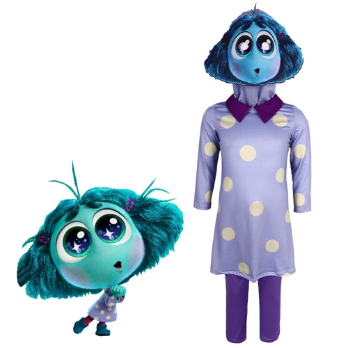 Boys Girls Inside Out 2 Disney Cartoon Characters Envy Cosplay Costume Women Kids Halloween Costumes Adults Party Book Week Party Fancy Outfits