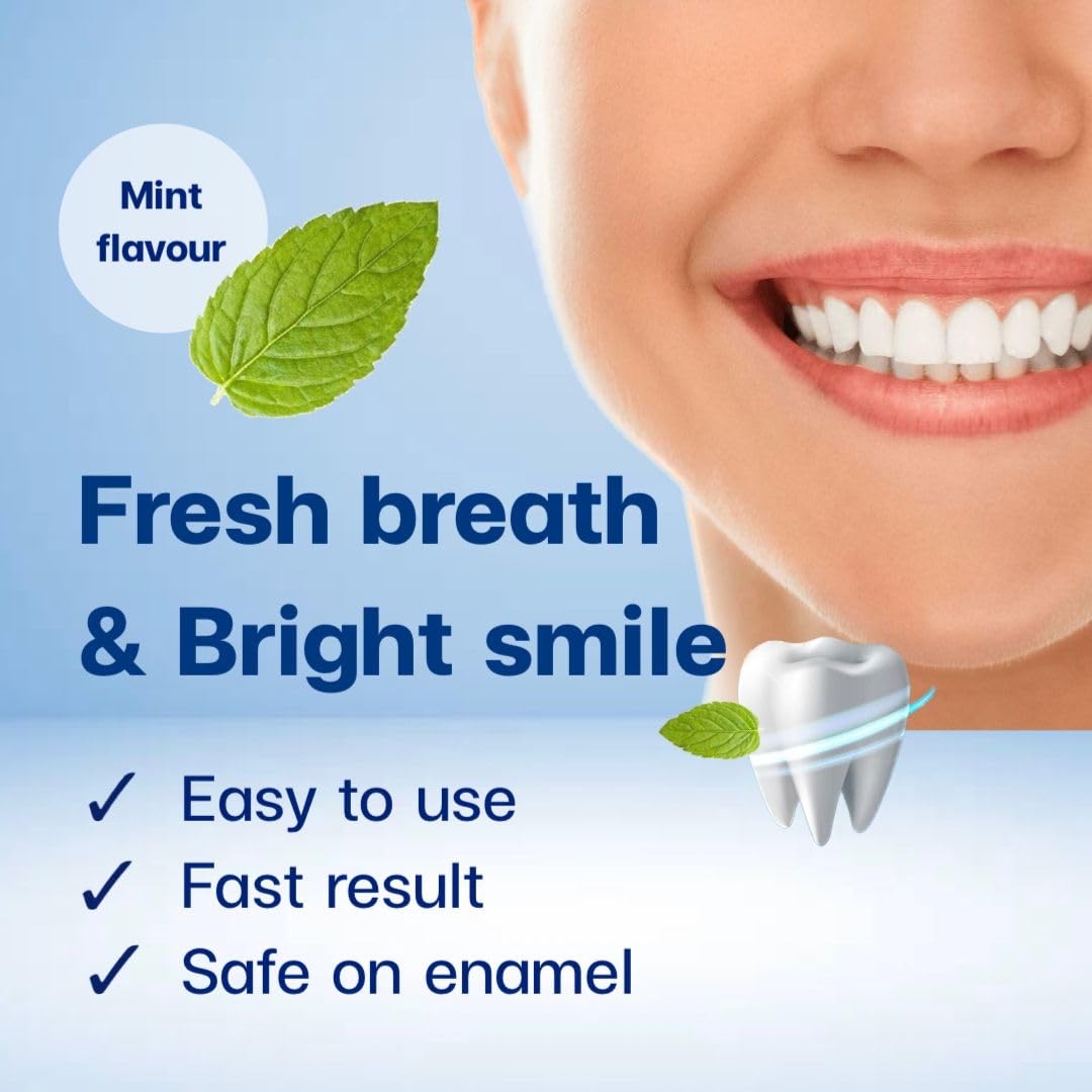 Premium Teeth Whitening Strips 28 Piece Tooth Whitening Treatments Safe On Enamel Easy to Use Home Advanced 5D Technology Tooth Whitening Kit
