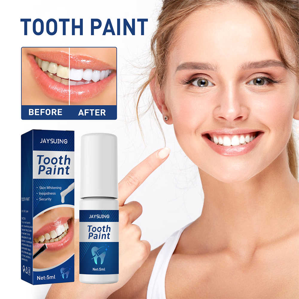 (1pcs) Teeth Whitening Paint Tooth Gel Teeth Whitener Bleach Remove Stains Oral Hygiene Instant Smile Teeth Whitening Kit Cleaning Serum 5ml