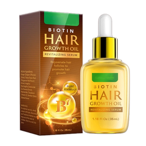 Hair Growth Essential Oil Hair Strengthening Oil Vitamin B7 Anti Hair Loss Woman Mild Care Head Scalp Nourishing Root Moisturizing Serum Hair Care 35ml
