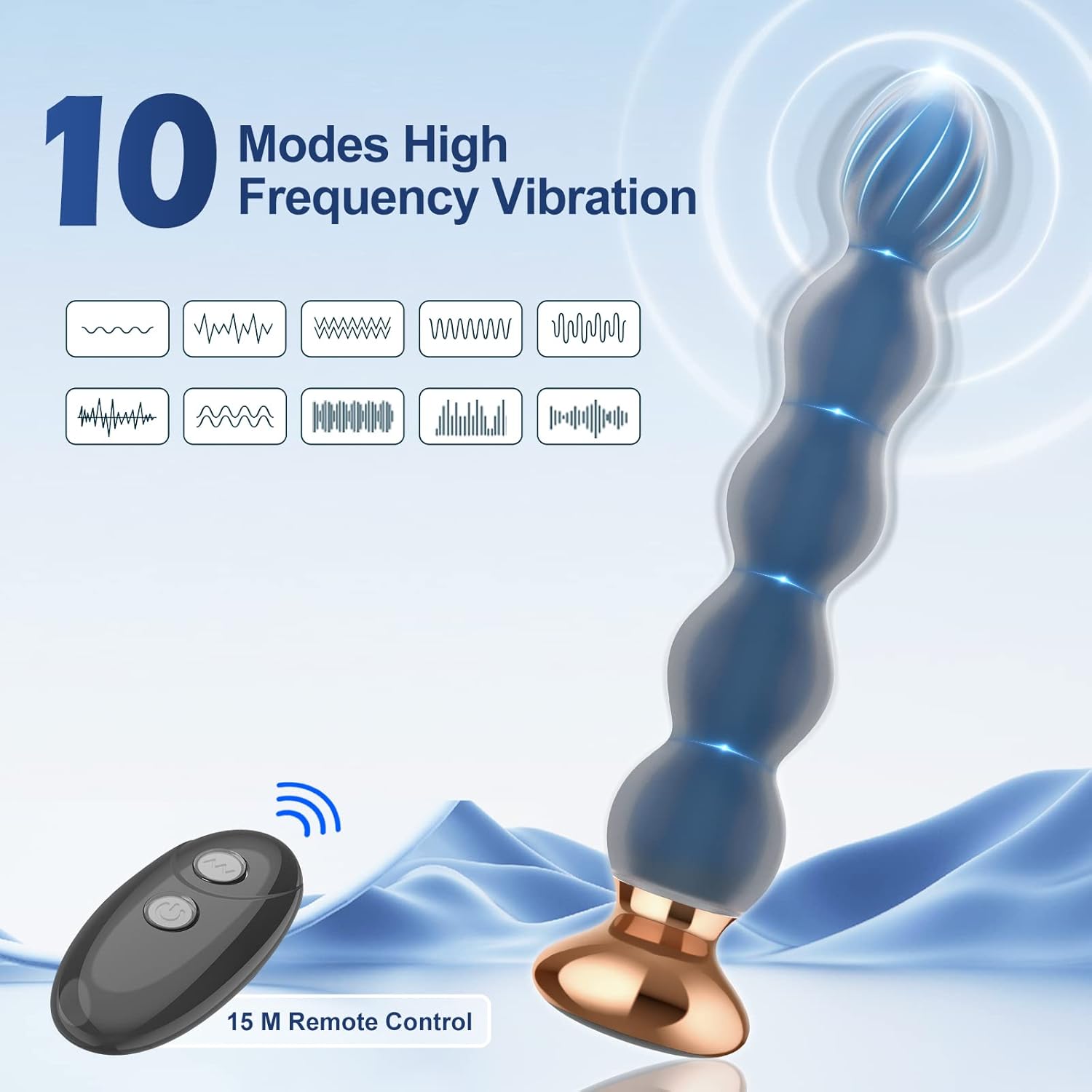 Vibrating Anal Beads Butt Plug Vibrator Anal Toys Remote Control Anal Plug G Spot Stimulor Prostate Massager Sex Toys for Couples Men and Women