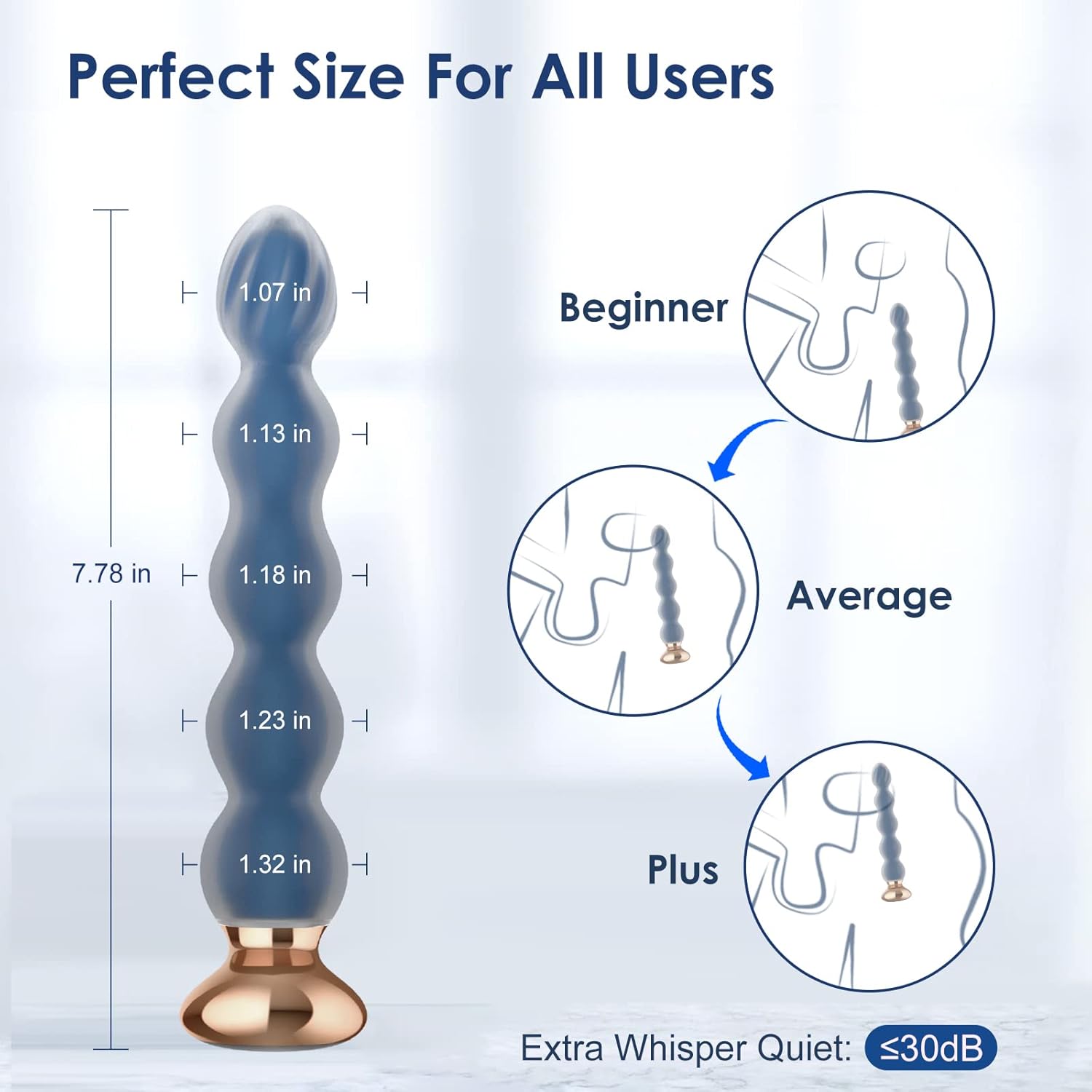 Vibrating Anal Beads Butt Plug Vibrator Anal Toys Remote Control Anal Plug G Spot Stimulor Prostate Massager Sex Toys for Couples Men and Women