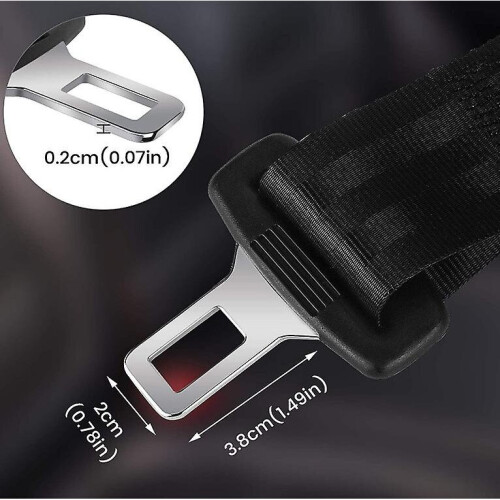 2 Packs Car Seat Belt Extender Adjustable Car Extender 23cm Black
