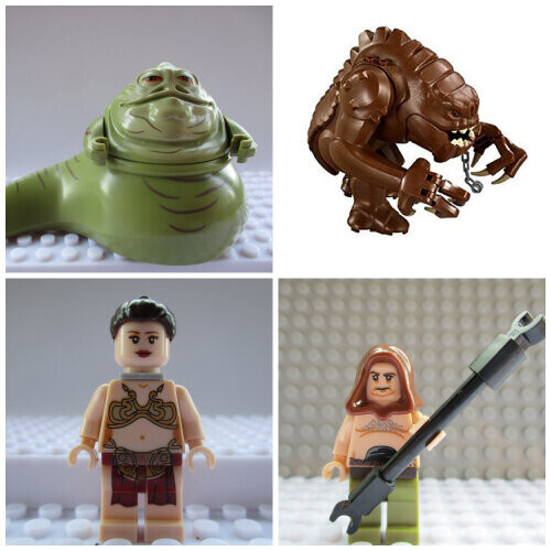 Star Wars Fit Lego Mini Figure Hero Lego Jabba Hutt Rancor Leia