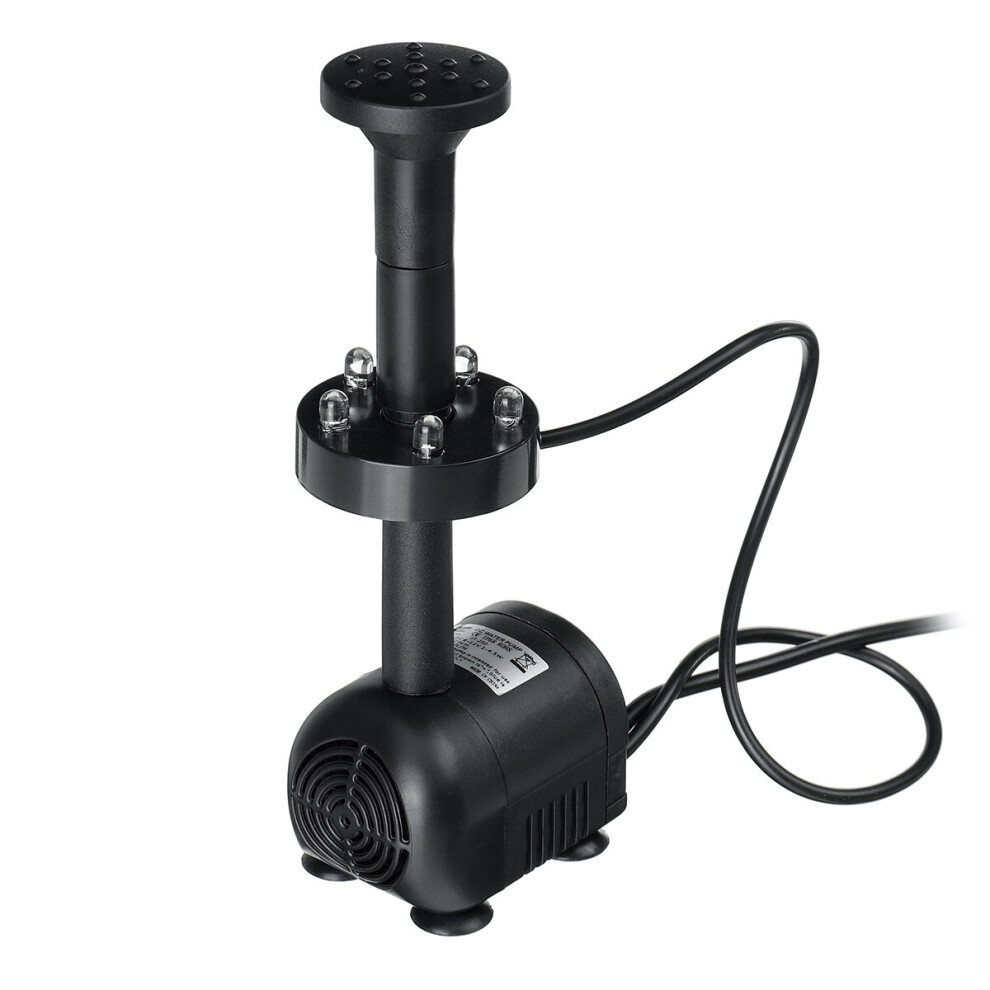 Solar Powered LED Colorful Light Fountain Water Pump Floating Garden Pond Pool Fish Bird