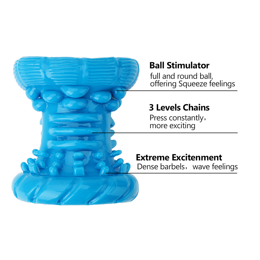 (Blue) Small Male Masturbator Cup Hollow Spikes Penis Pump Real Pocket Pussy Vaginal For Men Glans Sucking Cock Endurance Exercise Erotic Products Adults Sex Toys