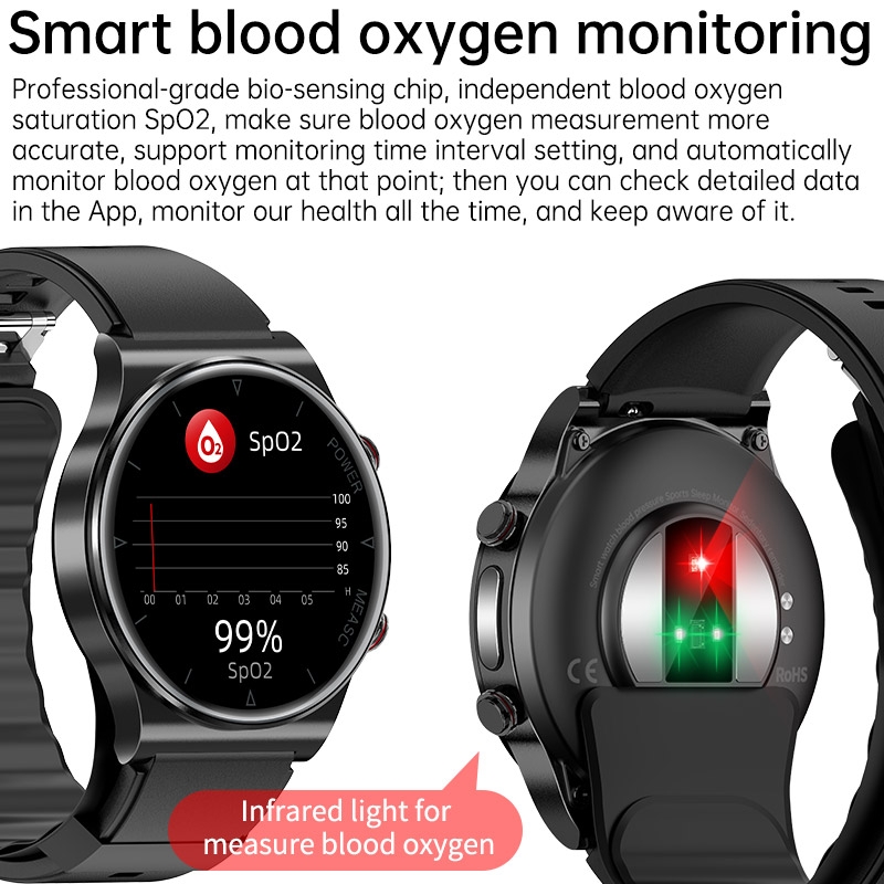 1.3inch Air Pump Blood Pressure Measurement Smart Watch Precision Blood Oxygen Sleep Monitoring Smartwatch