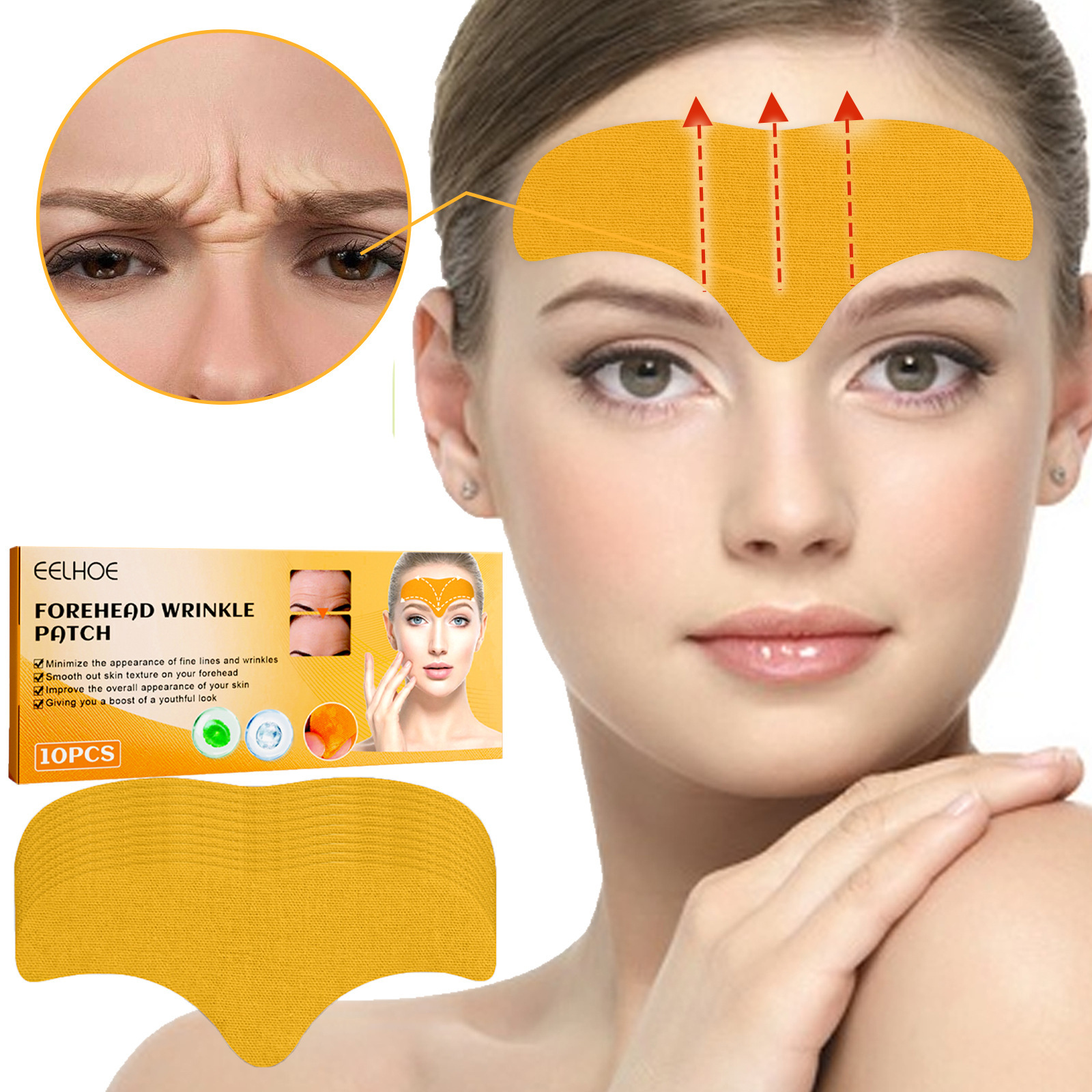 (1 PC) Collagen Forehead Wrinkle Patch Face Mask Head Fine Lines Remover Masks Lifting Anti Aging Stickers for women Face Skin Care Beauty