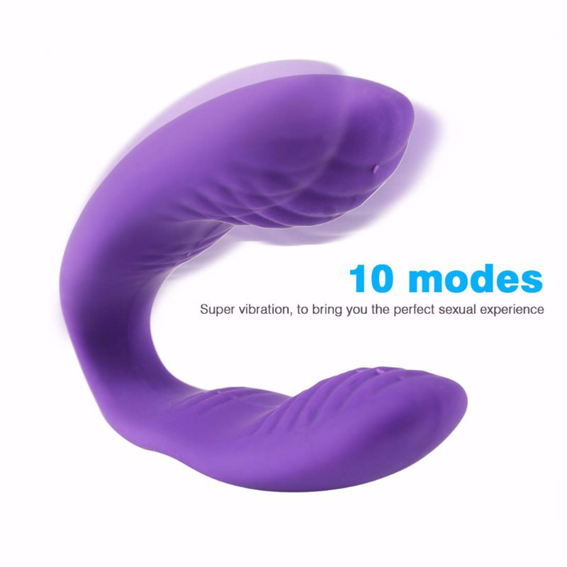 (Purple) Wearable Panties Vibrators for Couples Erotica Sex Intimate Goods Silicone Dildo Vibrators Remote Control Lesbian Adults Sex Toys U Shape 10 Speed