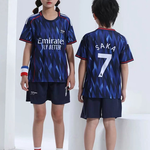 2025-2026 Arsenal SAKA NO.7 Training Suit Childrens Football Jersey Set