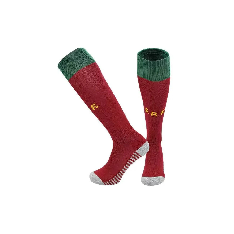 (1 Pair Socks) Football Kits for Kids No.7 Ronaldo World Cup  2026 Portugal Home Soccer Jersey Training Shirt Suit Socks Boys Girls Football Jersey Shorts Sets