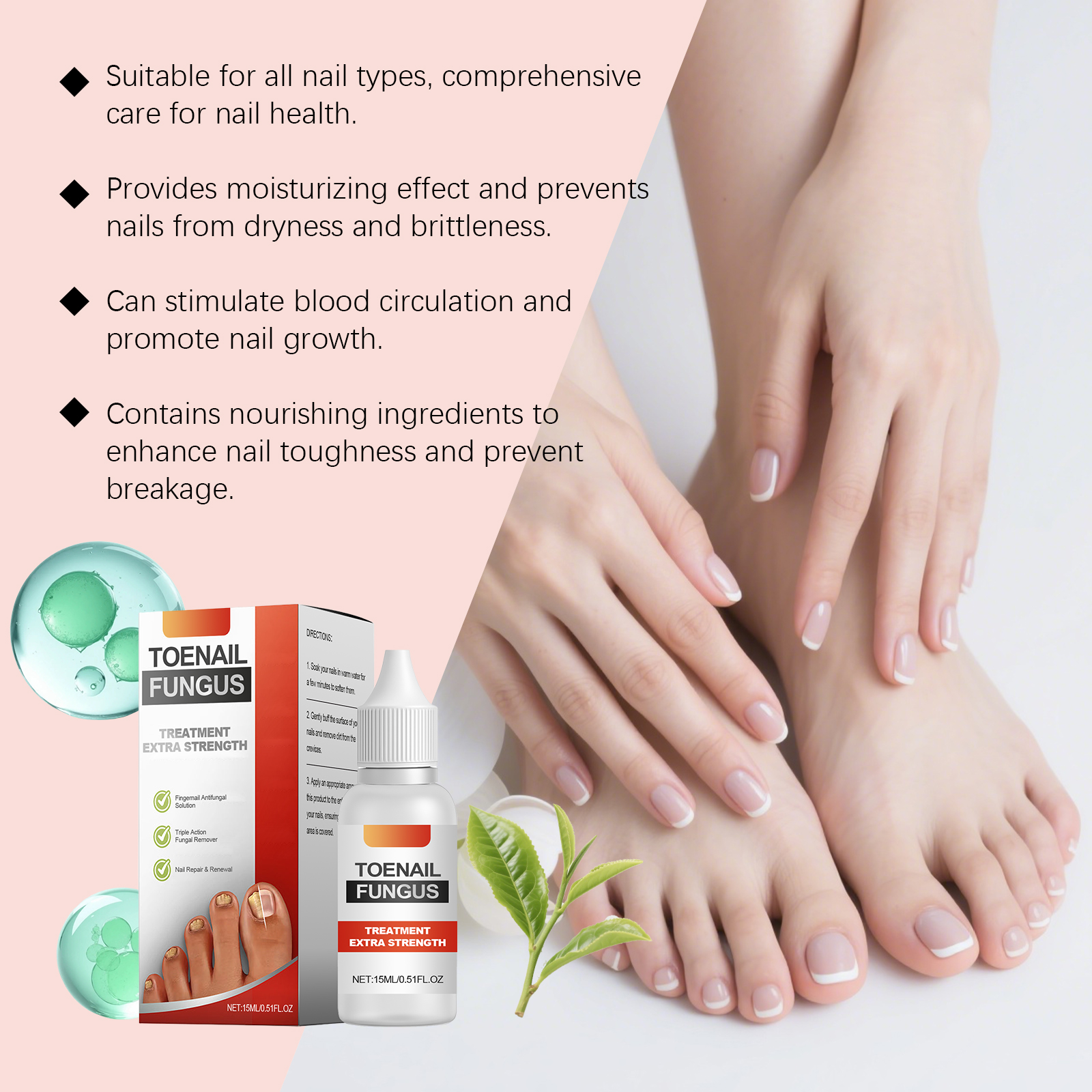 Toenail Fungus Complete Nail Drops | All-in-One Care for Fingernails & Toenails | Daily Essence to Cleanse, Strengthen & Support Natural Nail Health
