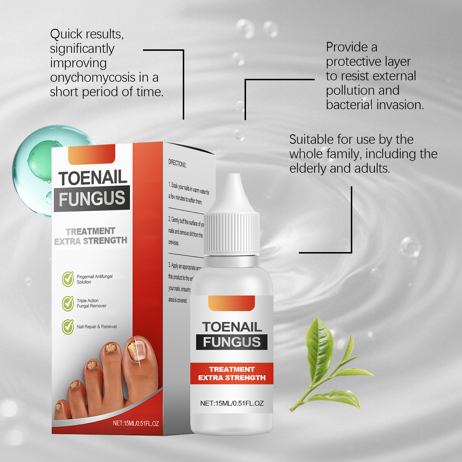 Toenail Fungus Complete Nail Drops | All-in-One Care for Fingernails & Toenails | Daily Essence to Cleanse, Strengthen & Support Natural Nail Health