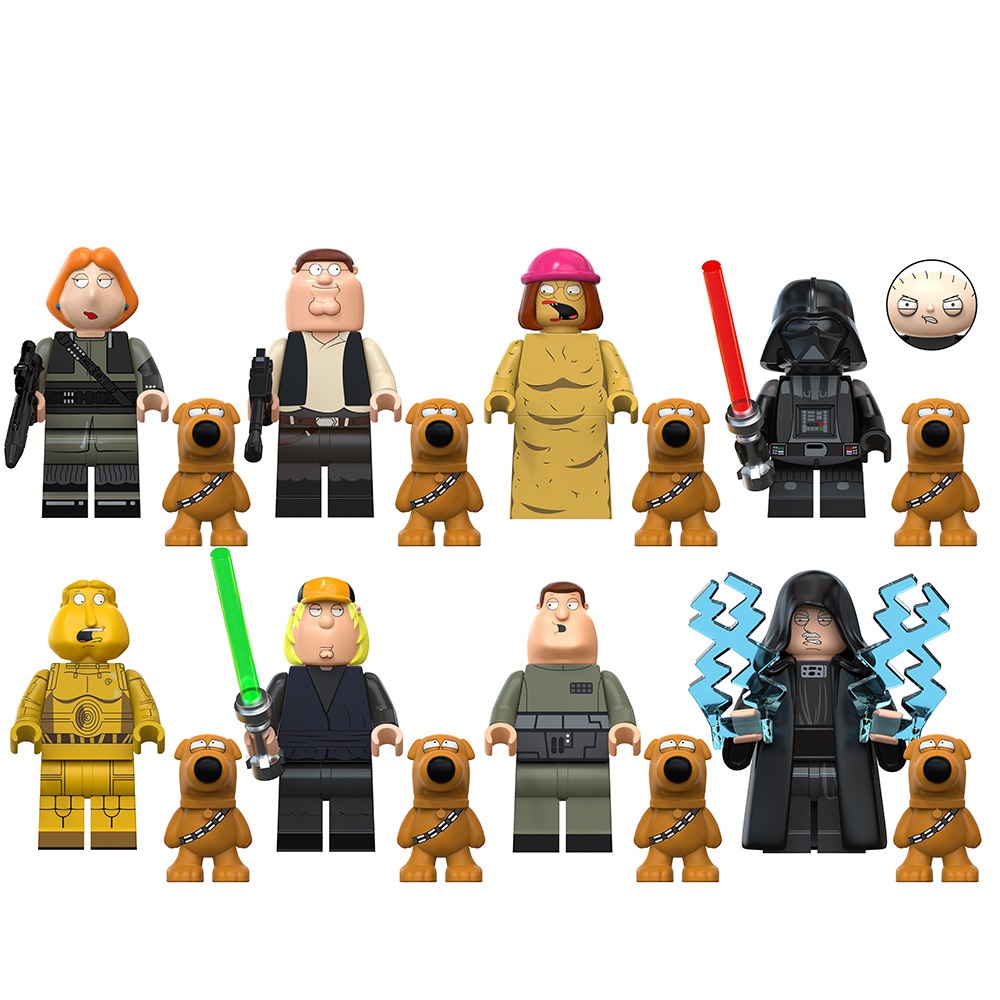 (Style C) Comedy Series Minifigure TV Cartoon Figure Building Blocks Mini Toys for Kids Fit Lego