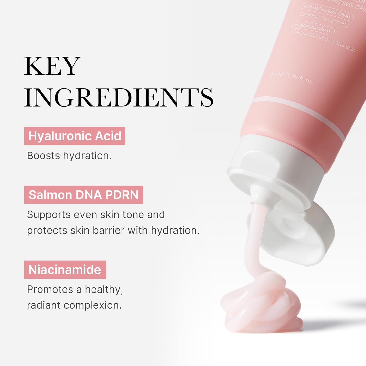 medicube Salmon DNA PDRN Pink Hyaluronic Moisture Cream Blemish Relief Hydrating Care Restore Skin Elasticity Glow Korean Skincare Even Skin Tone Pore Care 50ml