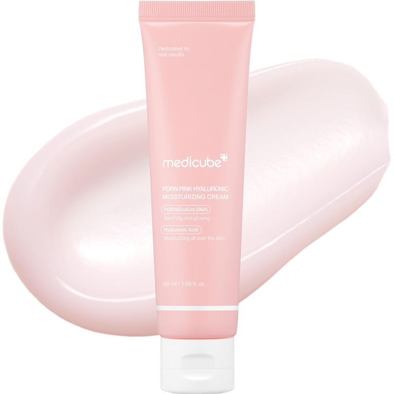 medicube Salmon DNA PDRN Pink Hyaluronic Moisture Cream Blemish Relief Hydrating Care Restore Skin Elasticity Glow Korean Skincare Even Skin Tone Pore Care 50ml