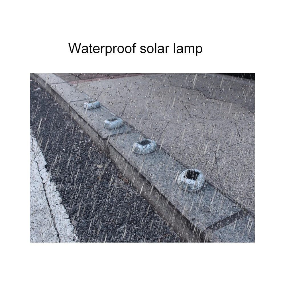 4PC Solar Power Waterproof Light Imitation Stone Lamp Garden Lawn Outdoor Lights