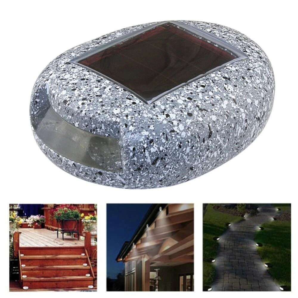 4PC Solar Power Waterproof Light Imitation Stone Lamp Garden Lawn Outdoor Lights