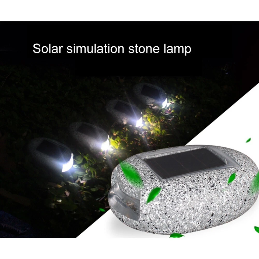 4PC Solar Power Waterproof Light Imitation Stone Lamp Garden Lawn Outdoor Lights