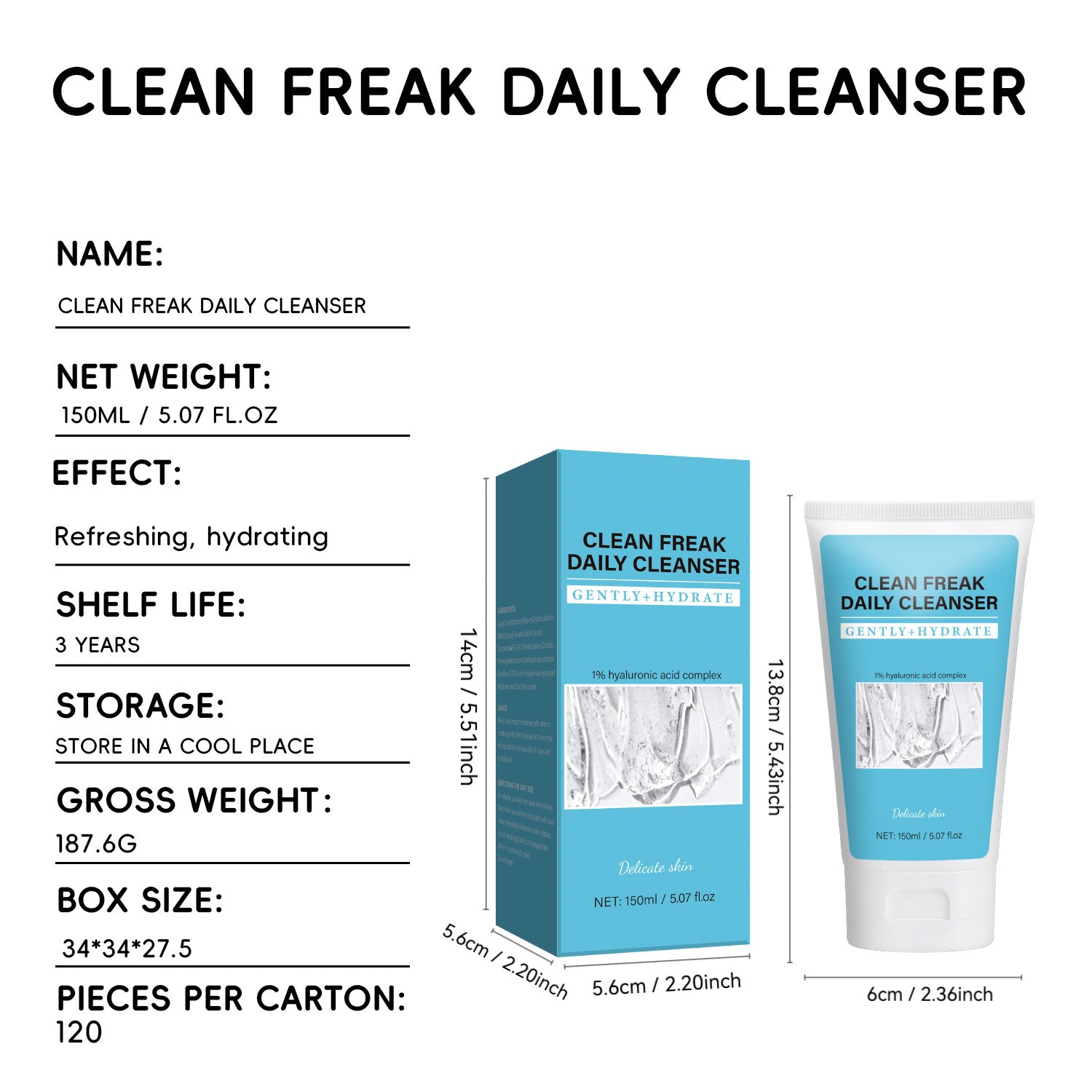 Purifying Daily Facial Cleanser For Deep Cleansing Hydrating And Softening Skin Care