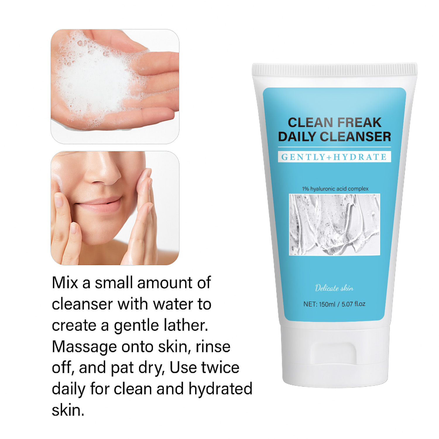 Purifying Daily Facial Cleanser For Deep Cleansing Hydrating And Softening Skin Care