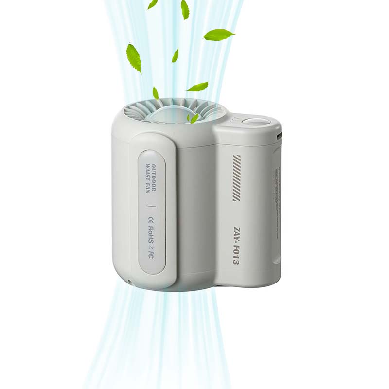 Outdoor Portable & Wearable Mini Hanging Waist Fan Rechargeable Battery Cooler Personal Outdoor Summer Cooling Clip Fan