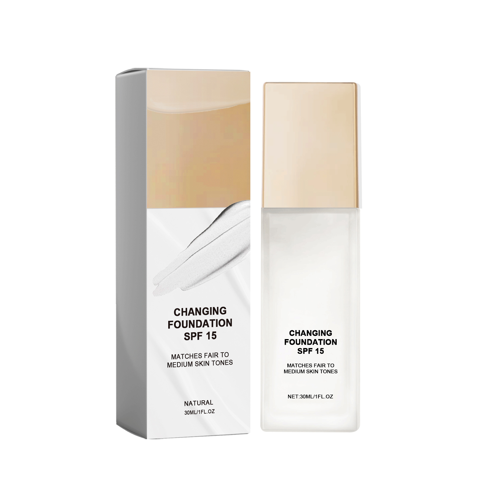 Natural Tone Color Changing Moisturizing Foundation Even Skin Soft Makeup Long Lasting Shiny Fine Transparent Conceal Face