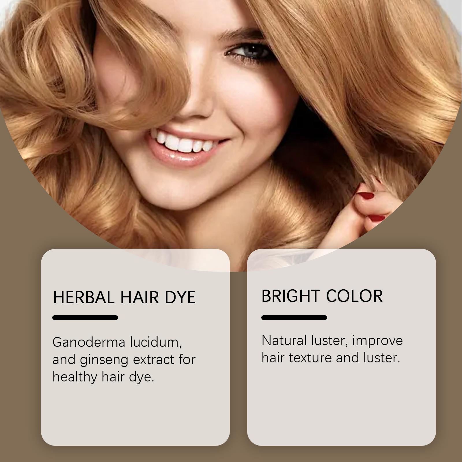 Hair Dye Shampoo Light Brown Plant Extract Nourish Mild Easy Coloring Diy Fashion Multi Color Home Hair Care Styling