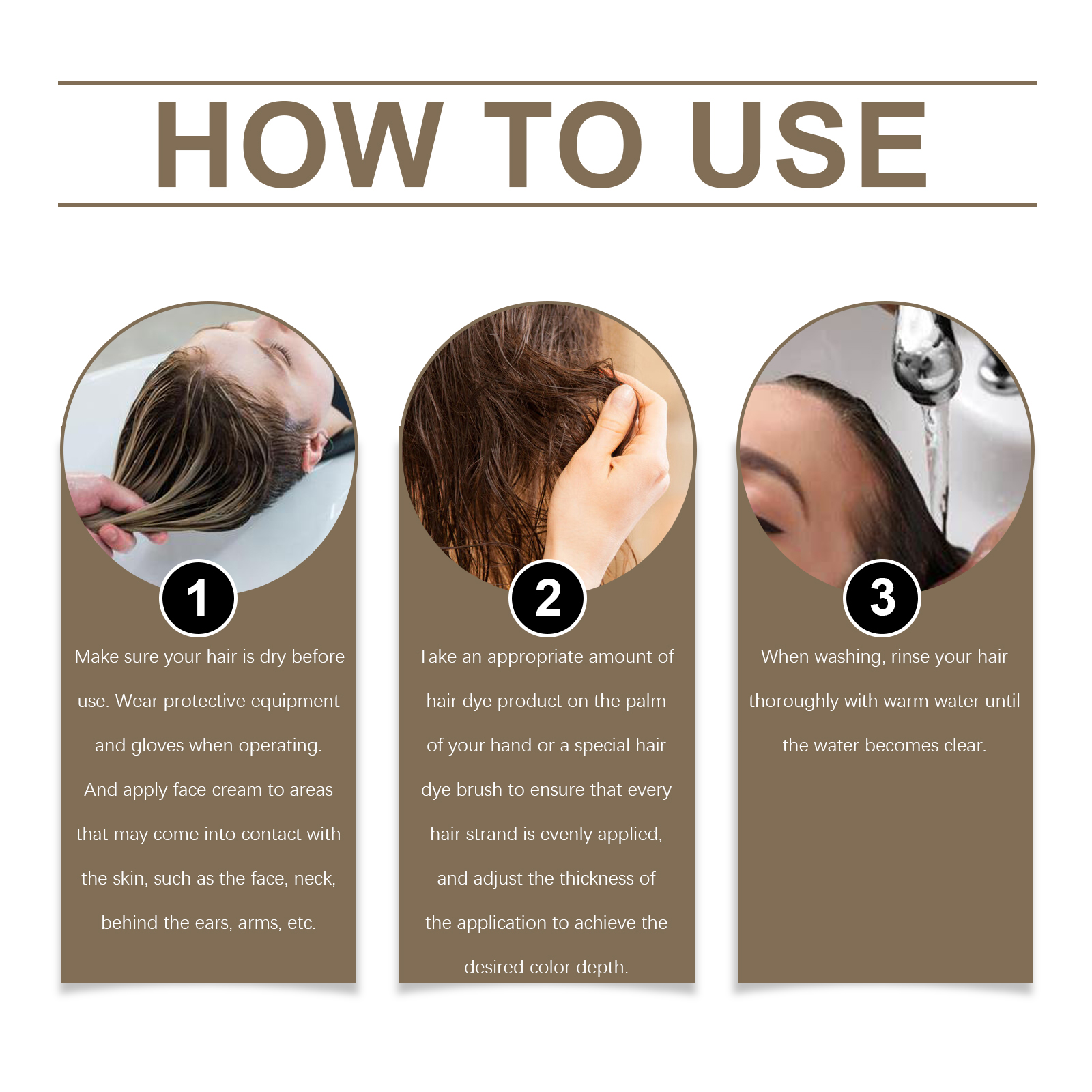 Hair Dye Shampoo Light Brown Plant Extract Nourish Mild Easy Coloring Diy Fashion Multi Color Home Hair Care Styling
