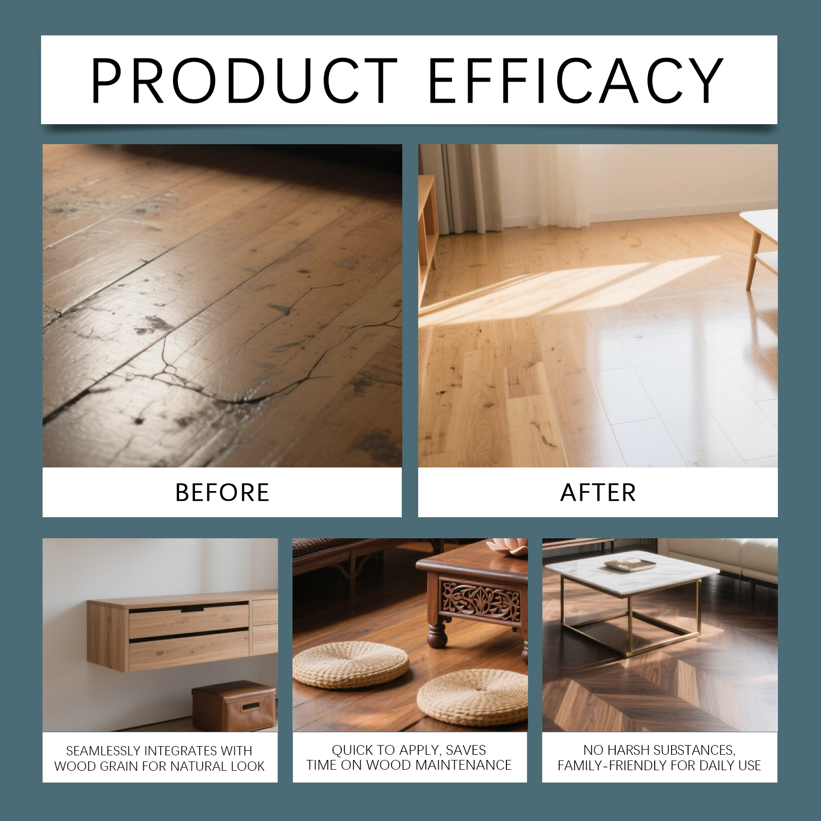 Wood Floor Care Spray Deep Clean Surface Protect Agent Household Indoor Home Flooring Maintenance Liquid