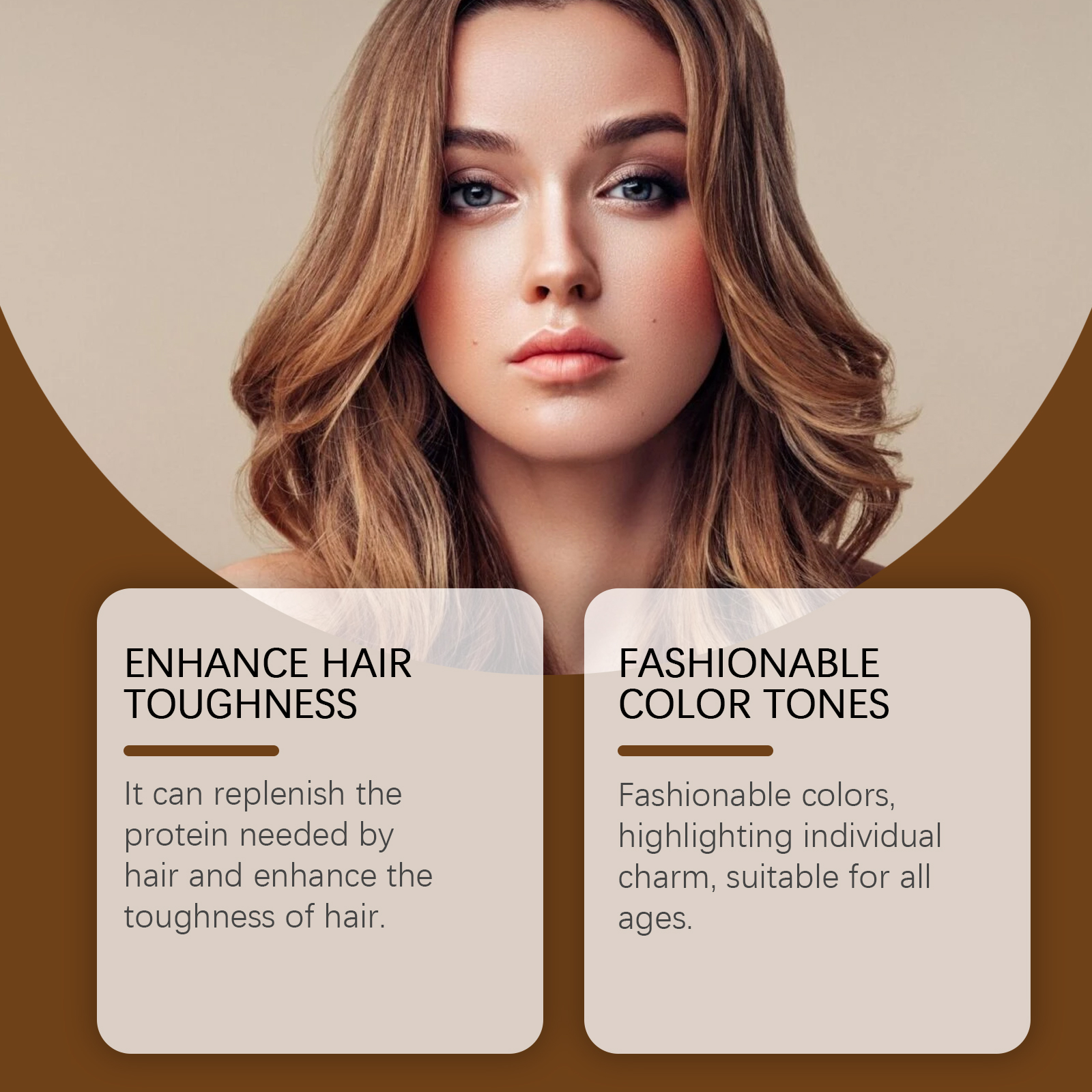 (Brown) Hair Dye Shampoo Light Brown Plant Extract Nourish Mild Easy Coloring Diy Fashion Multi Color Home Hair Care Styling