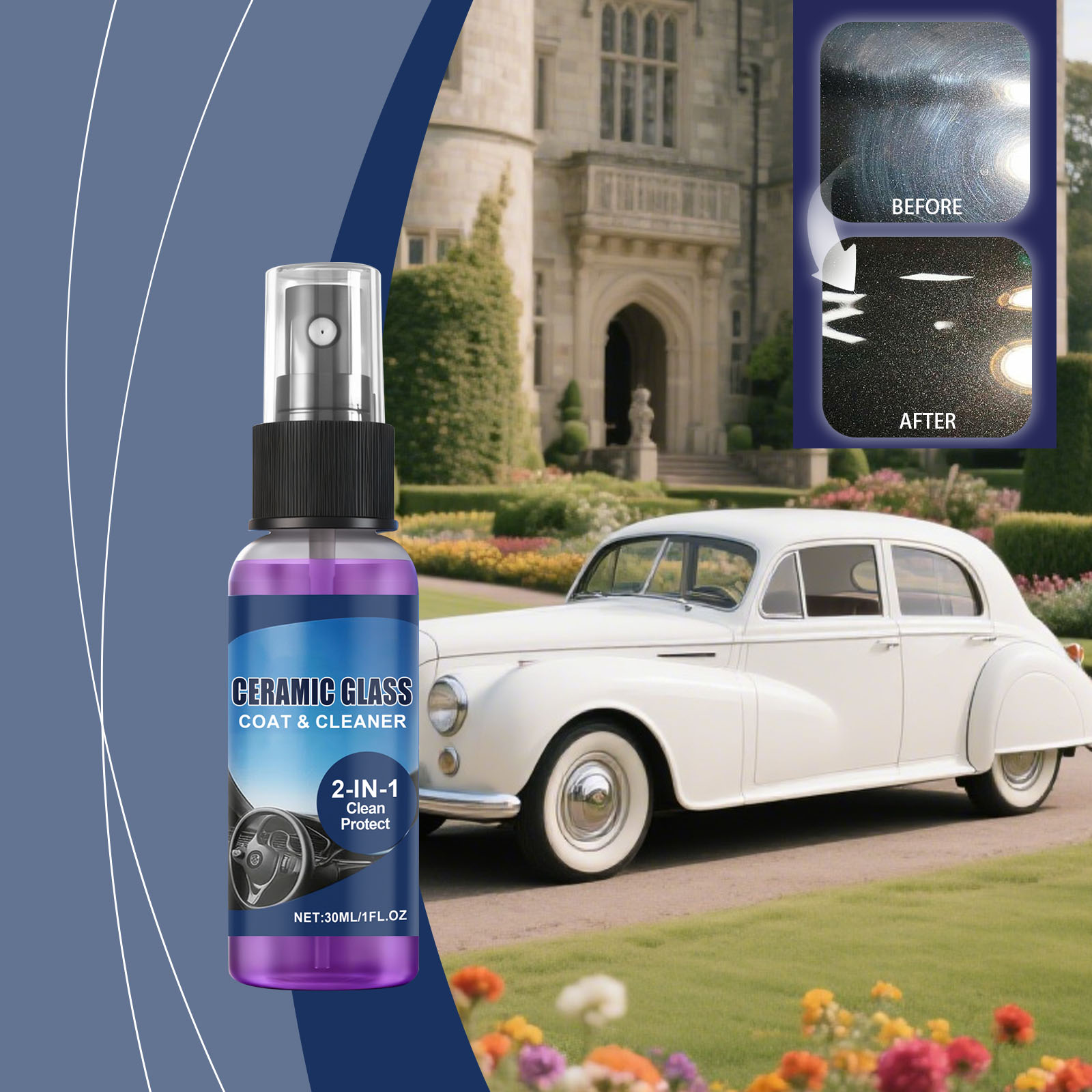 Coating Spray Paint Surface Care Wax Shine Renovate Clean Maintain Bright Polish Coating Agent For Automobile