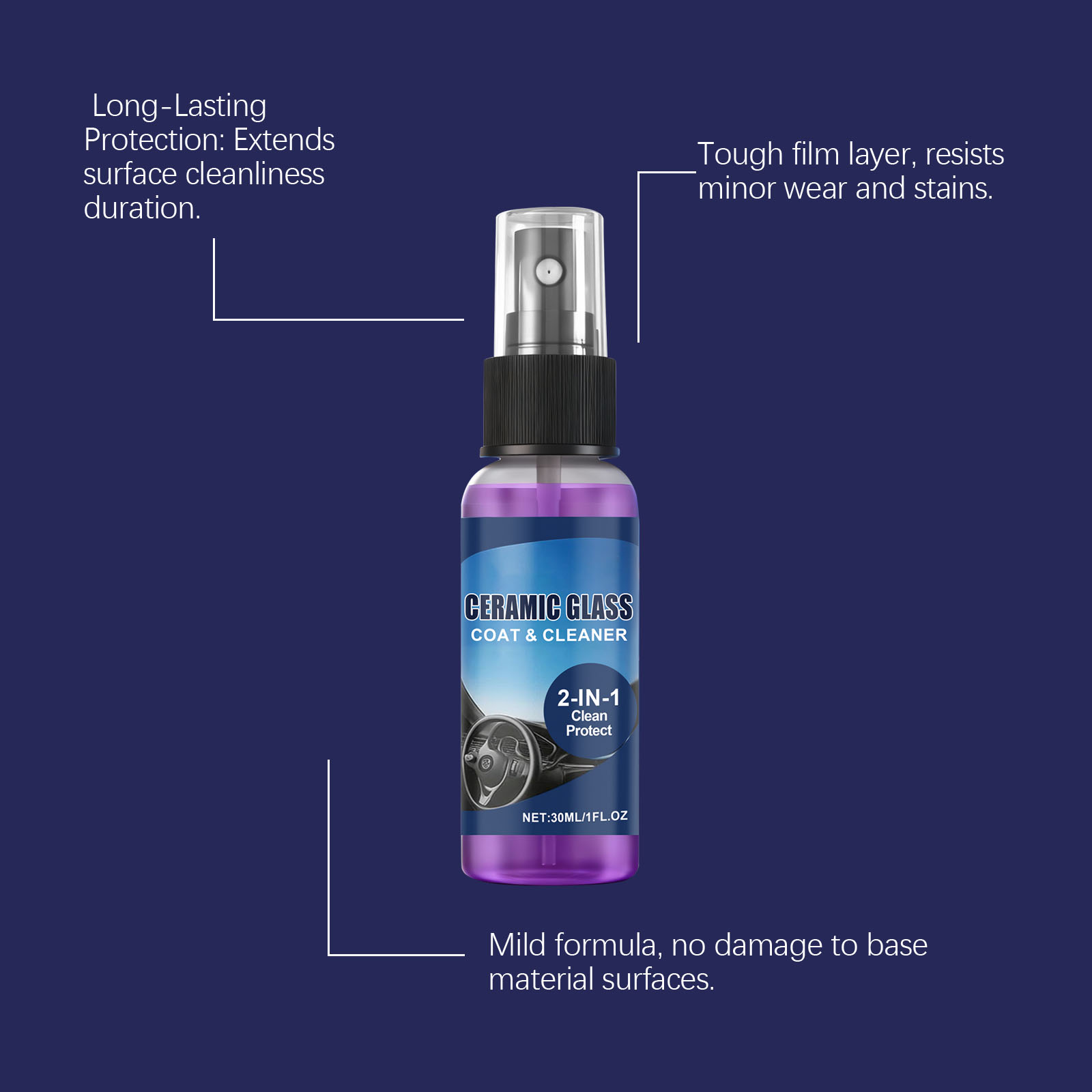 Coating Spray Paint Surface Care Wax Shine Renovate Clean Maintain Bright Polish Coating Agent For Automobile