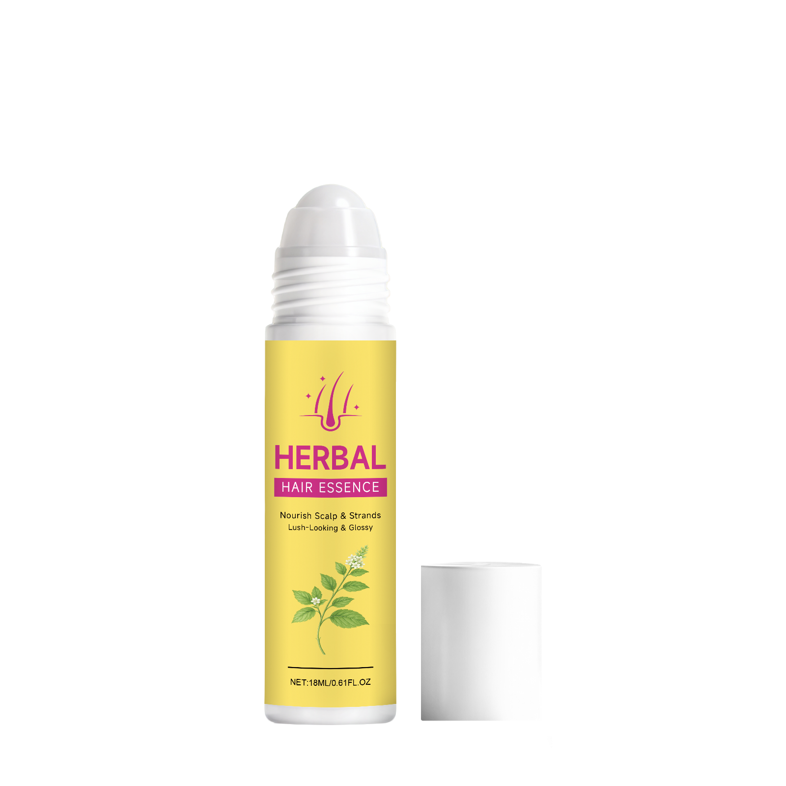 Herbal Hair Care Roller Mild Ingredients Nourish Hair Light Smooth Fresh Non Sticky Daily Hair Maintenance