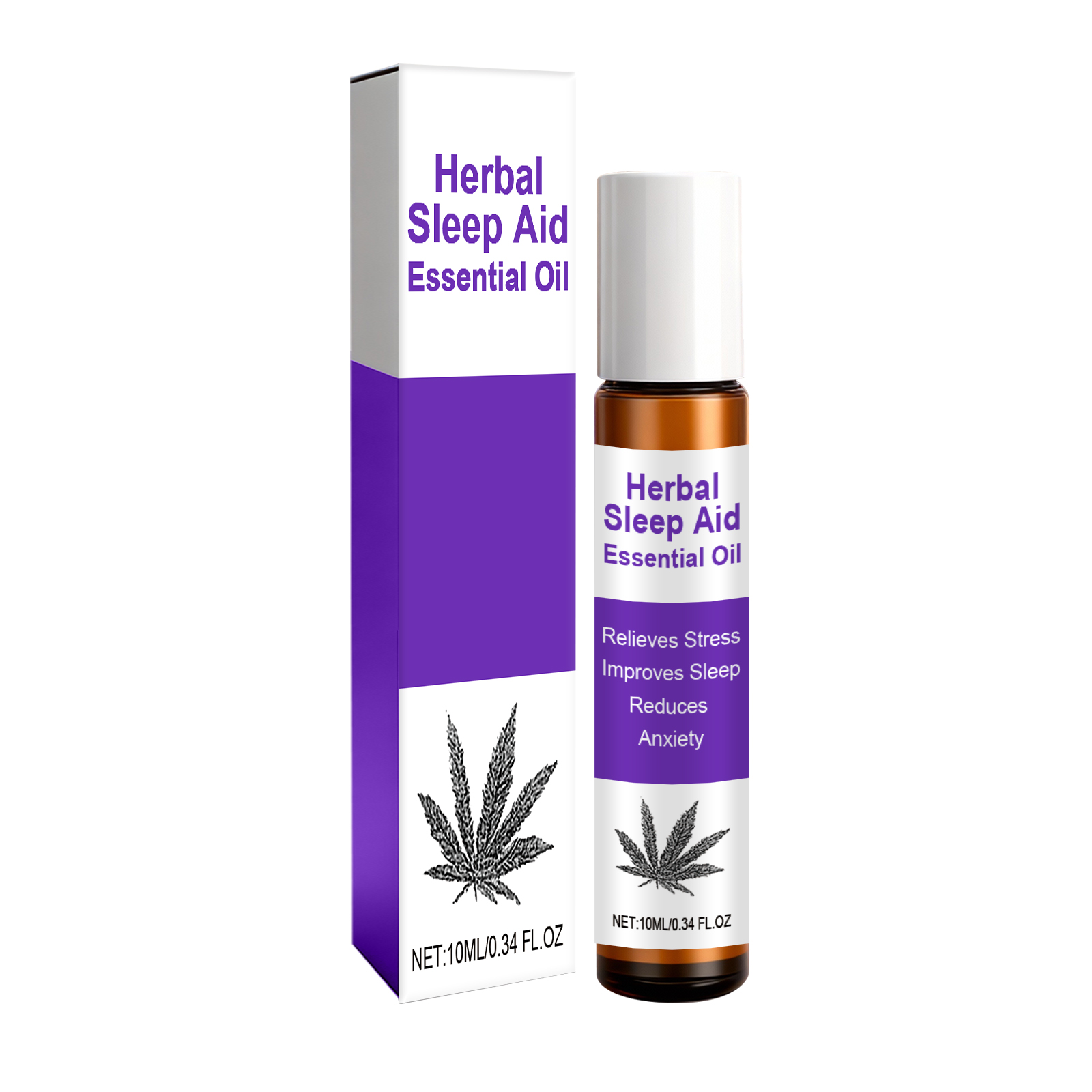 Herbal Sleep Essential Oil Mild Botanical Formula Daily Care Night Cozy Sleep Smear Nursing Liquid Soft Natural Extract Gentle Skin Calming Relief