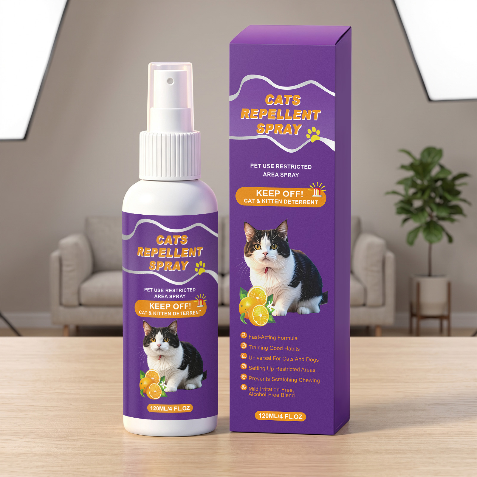 Cat Repellent Spray Daily Mild Convenient Training Indoor Household Furniture Anti Pet Scratch Bite