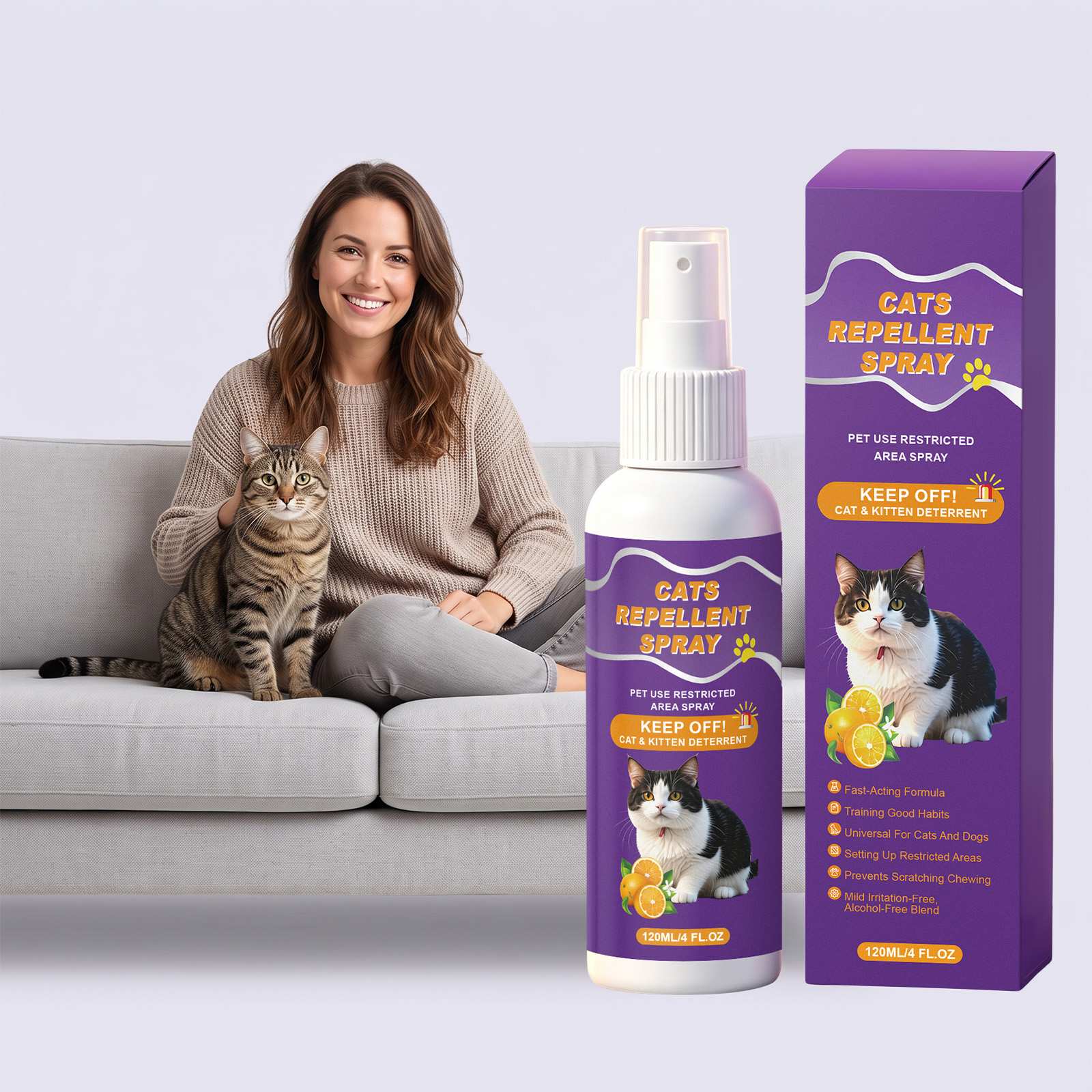 Cat Repellent Spray Daily Mild Convenient Training Indoor Household Furniture Anti Pet Scratch Bite