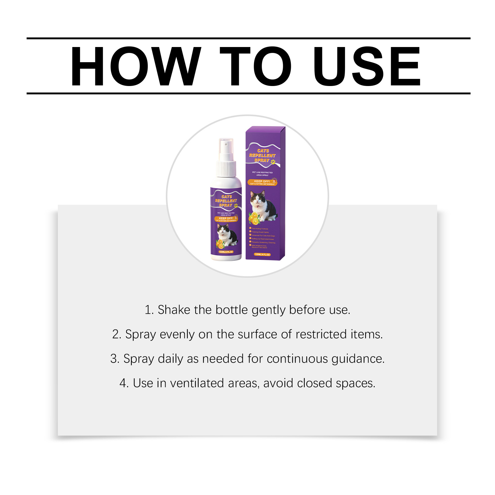 Cat Repellent Spray Daily Mild Convenient Training Indoor Household Furniture Anti Pet Scratch Bite
