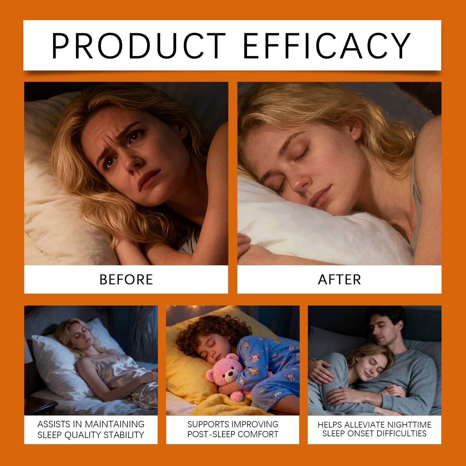 Sleep Balance Nutrition Powder Daily Mild Care Herbal Plant Ingredients Night Cozy Quiet Sleep Condition