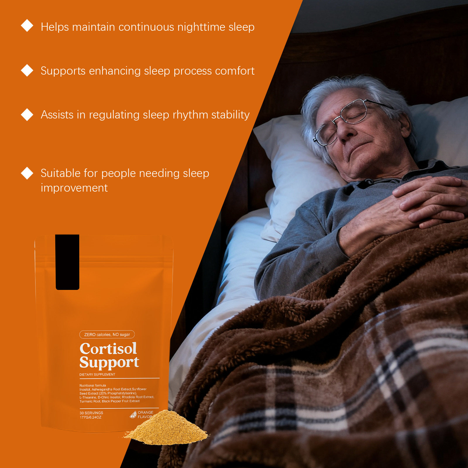 Sleep Balance Nutrition Powder Daily Mild Care Herbal Plant Ingredients Night Cozy Quiet Sleep Condition