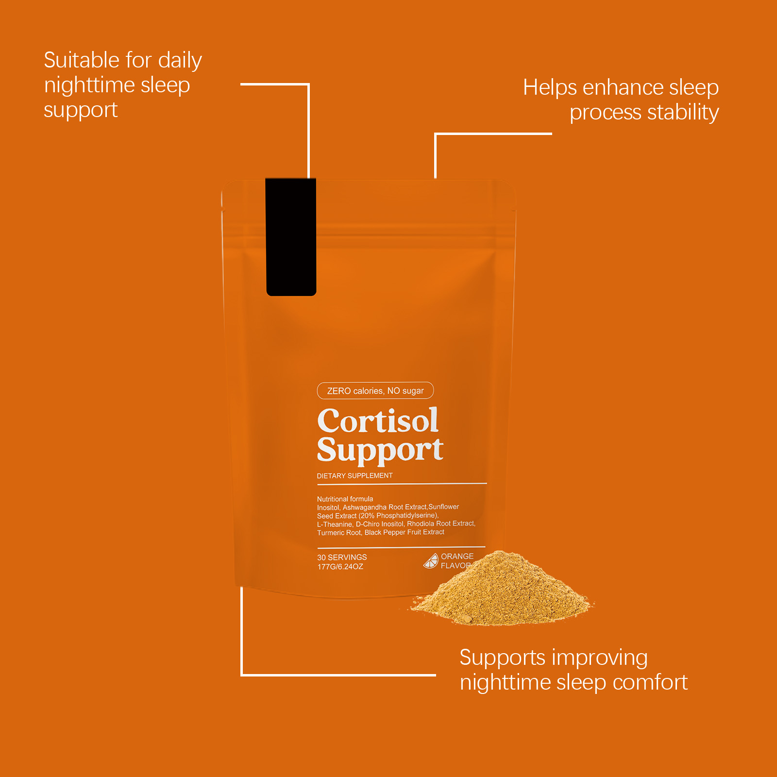 Sleep Balance Nutrition Powder Daily Mild Care Herbal Plant Ingredients Night Cozy Quiet Sleep Condition